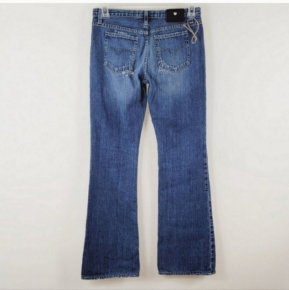 VERSACE JEANS COUTURE Vintage Blue Bootcut Size Denim Jeans Size 28 X 42 - Picture 2 of 11